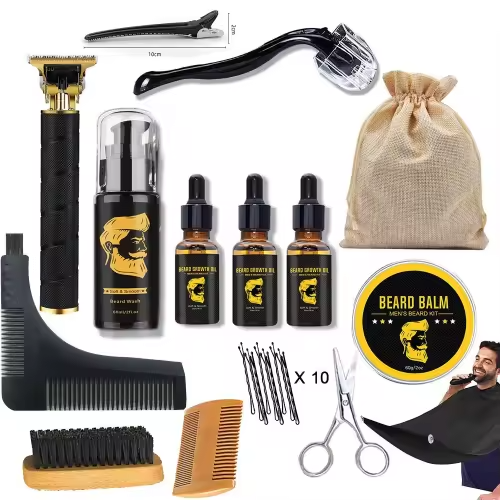 Набір для догляду за бородою 14 в 1 — Beard Care, повний комплект для стайлінгу та догляду