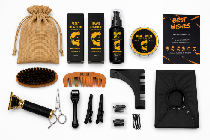 Набір для догляду за бородою 14 в 1 — Beard Care, повний комплект для стайлінгу та догляду