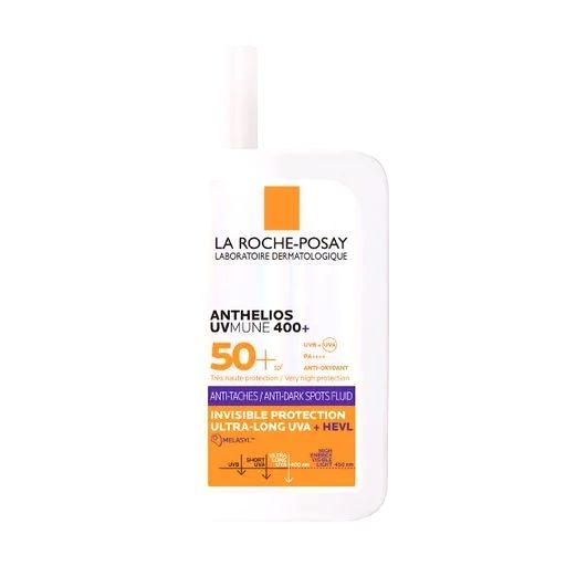 Сонцезахисний легкий корегуючий флюїд La Roche-Posay Anthelios UVA 400 проти гіперпігментації шкіри, UVA та HEV-променів SPF50+ 50мл